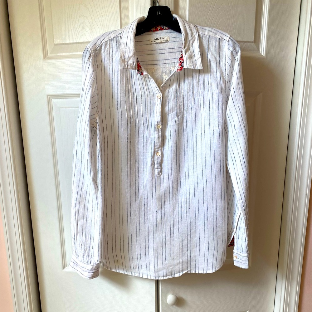 Linen cotton striped shirt